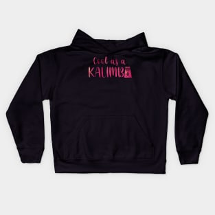 Cool as a Kalimba w graphic (pink) Kids Hoodie